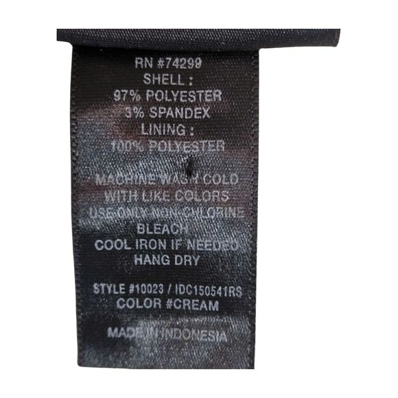 En Focus Studio Dress Size 4 Strappy Sleeve Chevron A-Line Cut Out Neckline - Picture 10 of 10